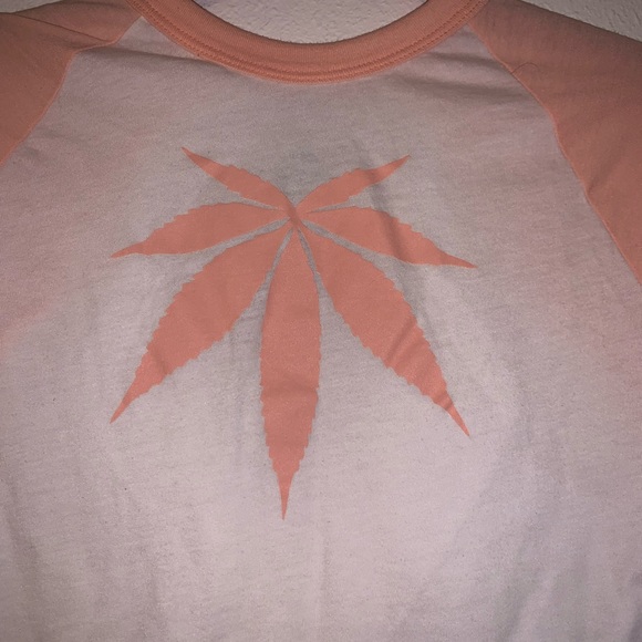 American Apparel crop top raglan sleeve top - Picture 2 of 4